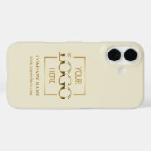 Elegantes Einfaches Beiges Firmenlogo Apple Case-Mate iPhone Hülle (Rückseite (Horizontal))