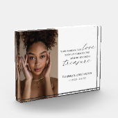 Elegantes Einfaches Beileid Fotoblock (Links)