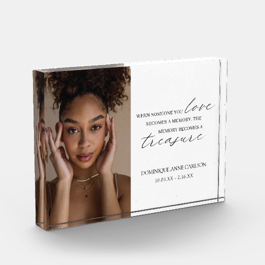 Elegantes Einfaches Beileid Fotoblock (Links)