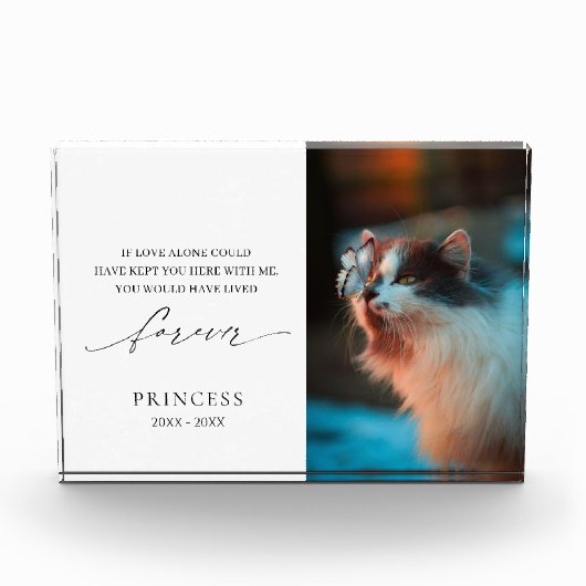 Elegantes Einfaches Beileid Unterkunft Fotoblock (Vorderseite)