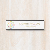 Elegantes, einfaches, benutzerdefiniertes Logo für Türschild (Vorderseite )