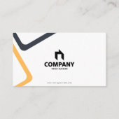 Elegantes Einfaches Beruflich Schwarz, Benutzerdef Visitenkarte (Rückseite)