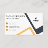 Elegantes Einfaches Beruflich Schwarz, Benutzerdef Visitenkarte (Vorderseite)