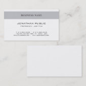 Elegantes, einfaches Berufliches Design Moderne Mo Visitenkarte (Vorne/Hinten)