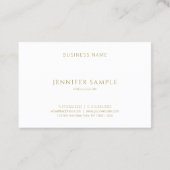 Elegantes, einfaches Berufliches Monogramm Visitenkarte (Rückseite)