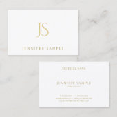 Elegantes, einfaches Berufliches Monogramm Visitenkarte (Vorne/Hinten)