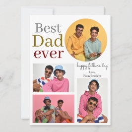 Elegantes einfaches Best Vater Ever Fathers Day Fo Feiertagskarte