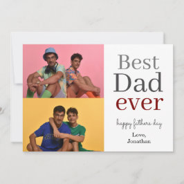 Elegantes einfaches Best Vater Ever Fathers Day Fo Feiertagskarte