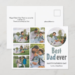 Elegantes einfaches Best Vater Ever Fathers Day Fo Feiertagspostkarte