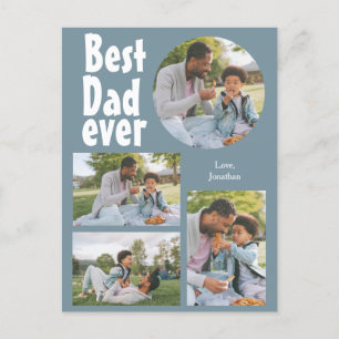 Elegantes einfaches Best Vater Ever Fathers Day Fo Feiertagspostkarte