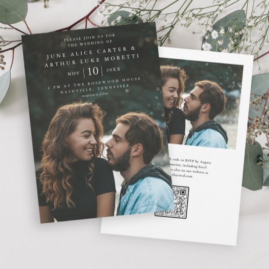 Elegantes einfaches Budget Foto Hochzeit speichern