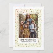 Elegantes einfaches buntes florales Oster-Familien Feiertagskarte (Vorderseite)