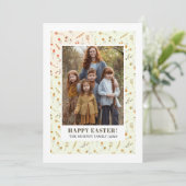 Elegantes einfaches buntes florales Oster-Familien Feiertagskarte (Stehend Vorderseite)