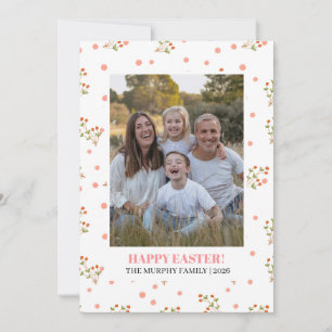 Elegantes einfaches buntes florales Oster-Familien Feiertagskarte