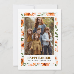 Elegantes einfaches buntes florales Oster-Familien Feiertagskarte