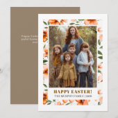 Elegantes einfaches buntes florales Oster-Familien Feiertagskarte (Vorne/Hinten)