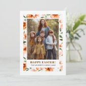 Elegantes einfaches buntes florales Oster-Familien Feiertagskarte (Stehend Vorderseite)