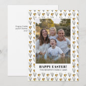 Elegantes einfaches buntes florales Oster-Familien Feiertagskarte (Vorne/Hinten)