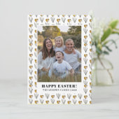 Elegantes einfaches buntes florales Oster-Familien Feiertagskarte (Stehend Vorderseite)