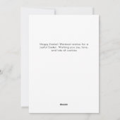 Elegantes einfaches buntes florales Oster-Familien Feiertagskarte (Rückseite)