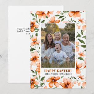 Elegantes einfaches buntes florales Ostern Familie Feiertagskarte