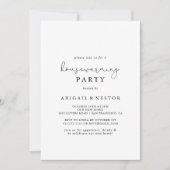 Elegantes einfaches Calligraphy Housewarming Party Einladung (Vorderseite)