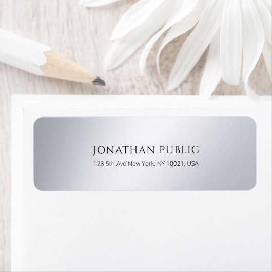 Elegantes, einfaches Chic-Rücksendelabel (Insitu)