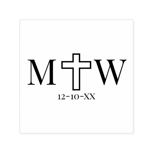 Elegantes einfaches Cross Couple 2 Init Monogramm Permastempel (Design)