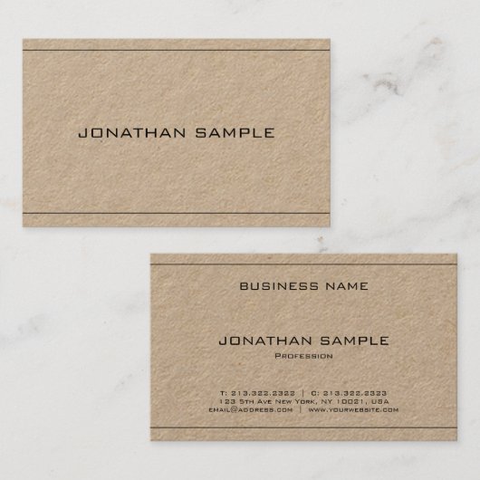 Elegantes, einfaches Design Beruflich Luxus Modern Visitenkarte (Vorne/Hinten)
