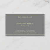 Elegantes, einfaches Design Berufliche Vorlage Mod Visitenkarte (Rückseite)