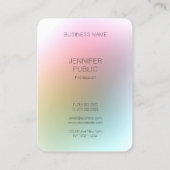 Elegantes, einfaches Design, farbenfroh und modern Visitenkarte (Rückseite)