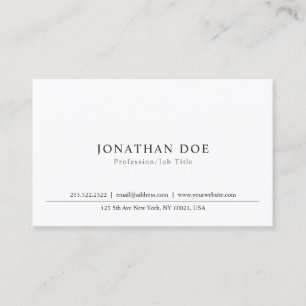 Elegantes Einfaches Design Klassisch Schlicht Beru Visitenkarte