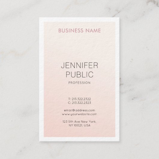 Elegantes, einfaches Design Moderner Trendy Luxus Visitenkarte (Vorderseite)