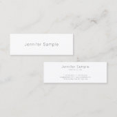 Elegantes einfaches Design Modernes Minimalistisch Mini Visitenkarte (Vorne/Hinten)