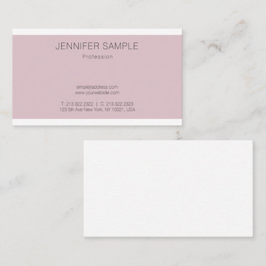 Elegantes einfaches Design Modernes, Schlichtes Be Visitenkarte (Vorne/Hinten)