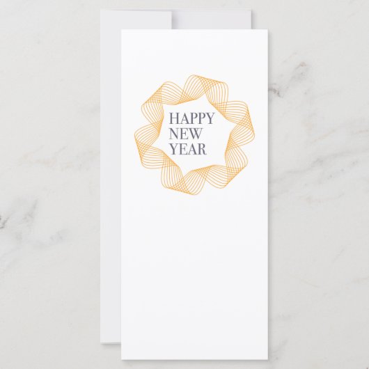 Elegantes, einfaches Design von "Happy New Year" (Vorderseite)