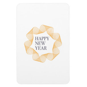 Elegantes, einfaches Design von "Happy New Year" Magnet