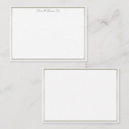 Elegantes, einfaches Doppelgoldrahmen-Hochzeitskup Mitteilungskarte