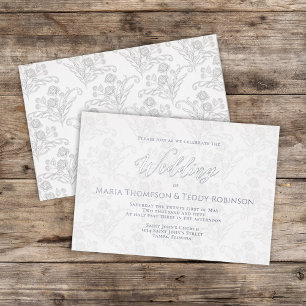 Elegantes, einfaches Foliage-Kalligrafie-Skript Folieneinladung