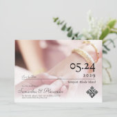 Elegantes einfaches formales Skript Einzigartiges Save The Date (Stehend Vorderseite)