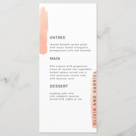 Elegantes einfaches formelles minimalistisches Hoc Menükarte