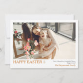 Elegantes Einfaches Foto für Ostereier Feiertagskarte (Vorderseite)