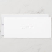 Elegantes einfaches Foto Hochzeit horizontal Save The Date (Rückseite)