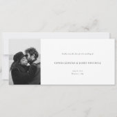 Elegantes einfaches Foto Hochzeit horizontal Save The Date (Vorderseite)