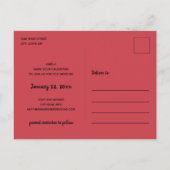 Elegantes, einfaches Foto Hochzeit retten das Datu Ankündigungspostkarte (Rückseite)