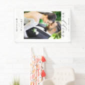 Elegantes, einfaches Foto Hochzeit Willkommen Banner (Insitu)
