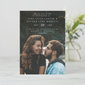 Elegantes Einfaches Foto QR Code UAWG Wedding Einladung (Stehend Vorderseite)