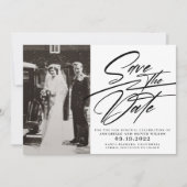 Elegantes Einfaches Foto Vow Erneuerung Save The Date (Vorderseite)