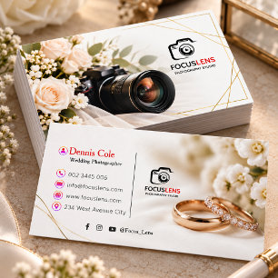 Elegantes einfaches Fotostudio-Kamera-Symbol Visitenkarte