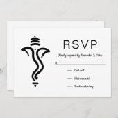 Elegantes, einfaches Ganesh| Indischer Gott-UAWG Einladung (Vorne/Hinten)